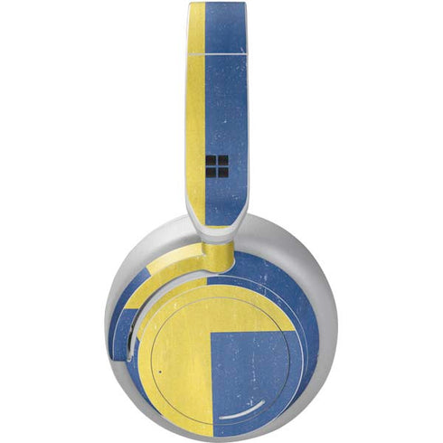 Sweden Flag Distressed Surface Headphones Skin
